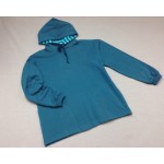  Womens Hooded Pullover Dark Teal